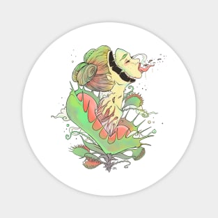 Artwork Of Venus Fly Trap Woman Magnet